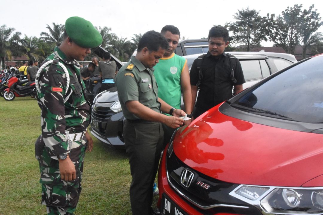 KOREM 031/WIRA BIMA GELAR KENDARAAN DINAS DAN PRIBADI.