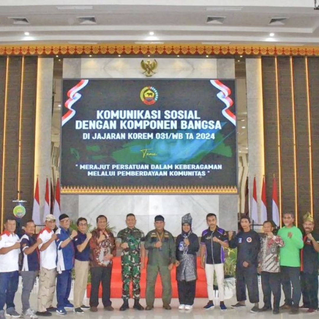 Korem 031/Wira Bima Gelar Komunikasi Sosial dengan Komponen Bangsa.