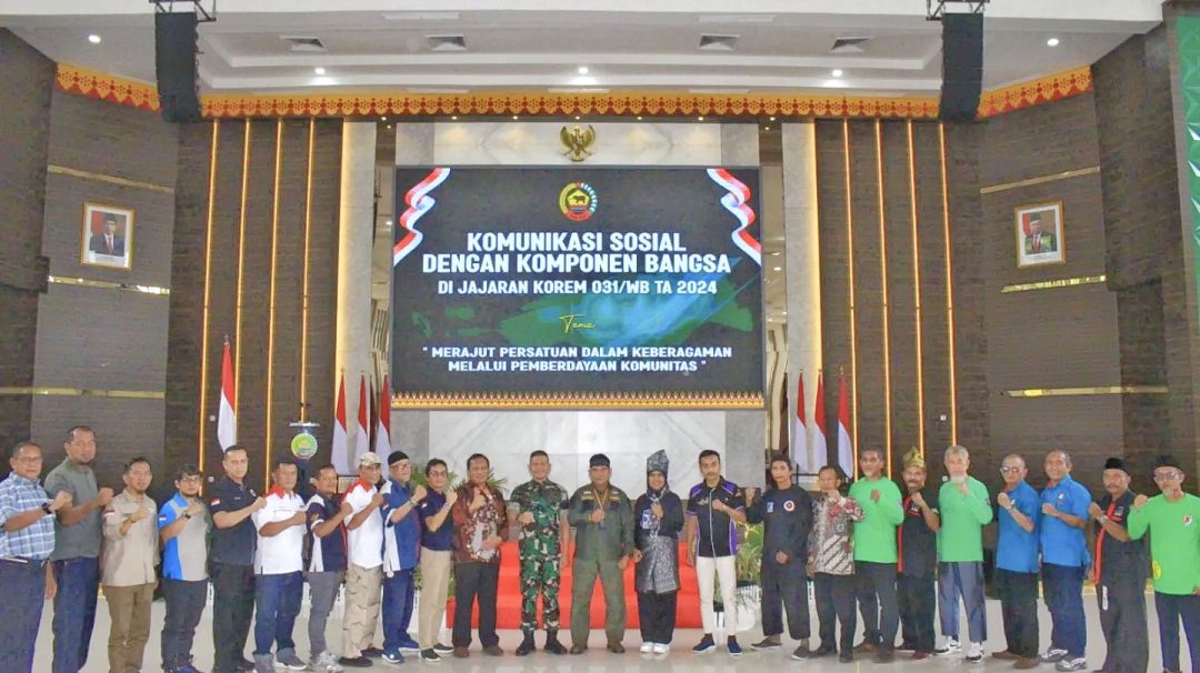 Korem 031/Wira Bima Gelar Komunikasi Sosial dengan Komponen Bangsa.