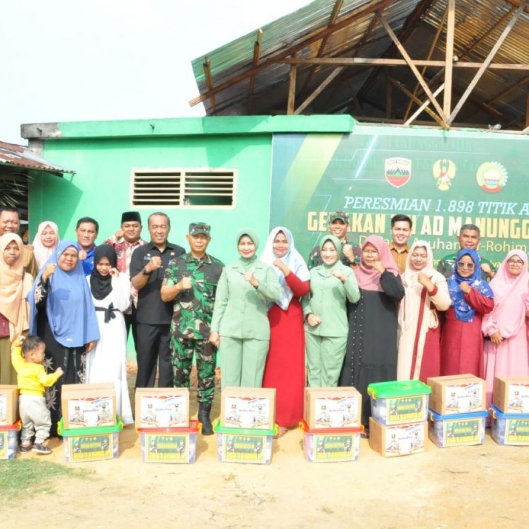1.898 Titik Air Bersih Gerakan TNI AD Manunggal Air Di Wilayah Korem 031/WB